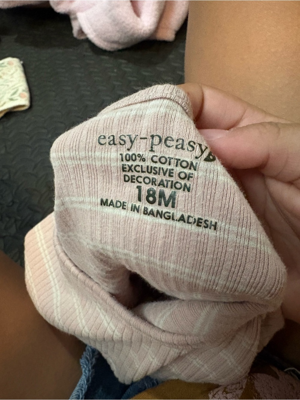 Pink Ribbed Cotton Baby Top - 18M